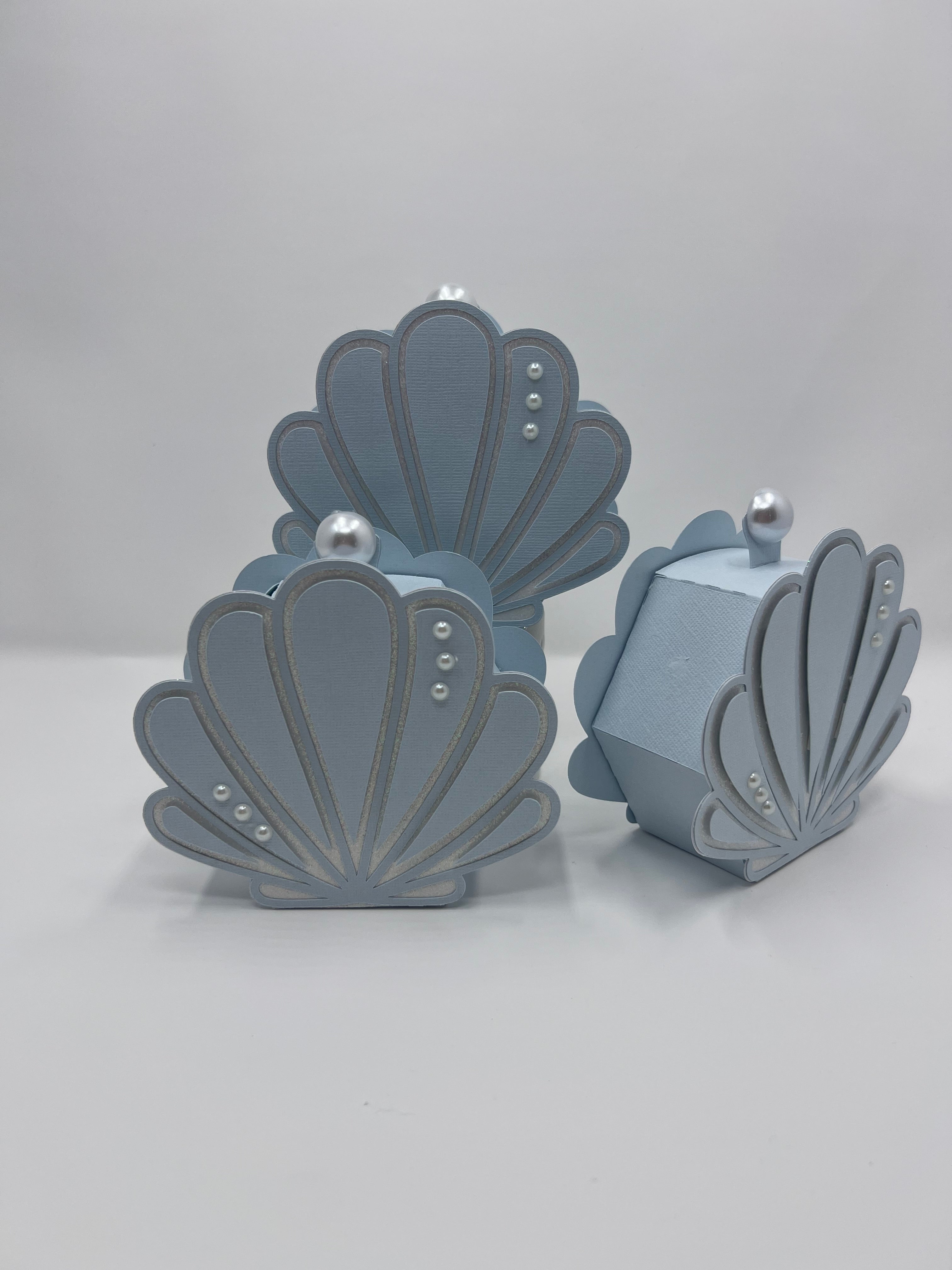 Mermaid Seashell Favor Boxes – Under the Sea Party – Shell Treat Boxes