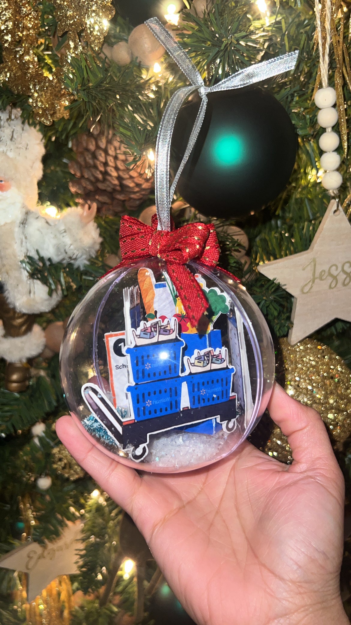 Walmart OGP Christmas Ornament – Personal Shopper Ornament with Custom Name – Grocery & Delivery Ornament