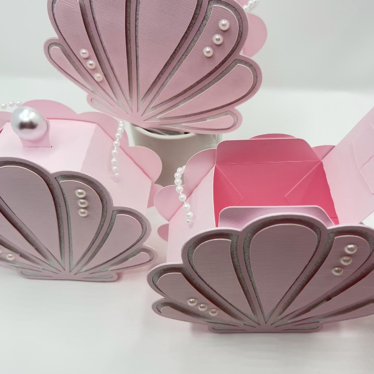 Mermaid Seashell Favor Boxes – Under the Sea Party – Shell Treat Boxes