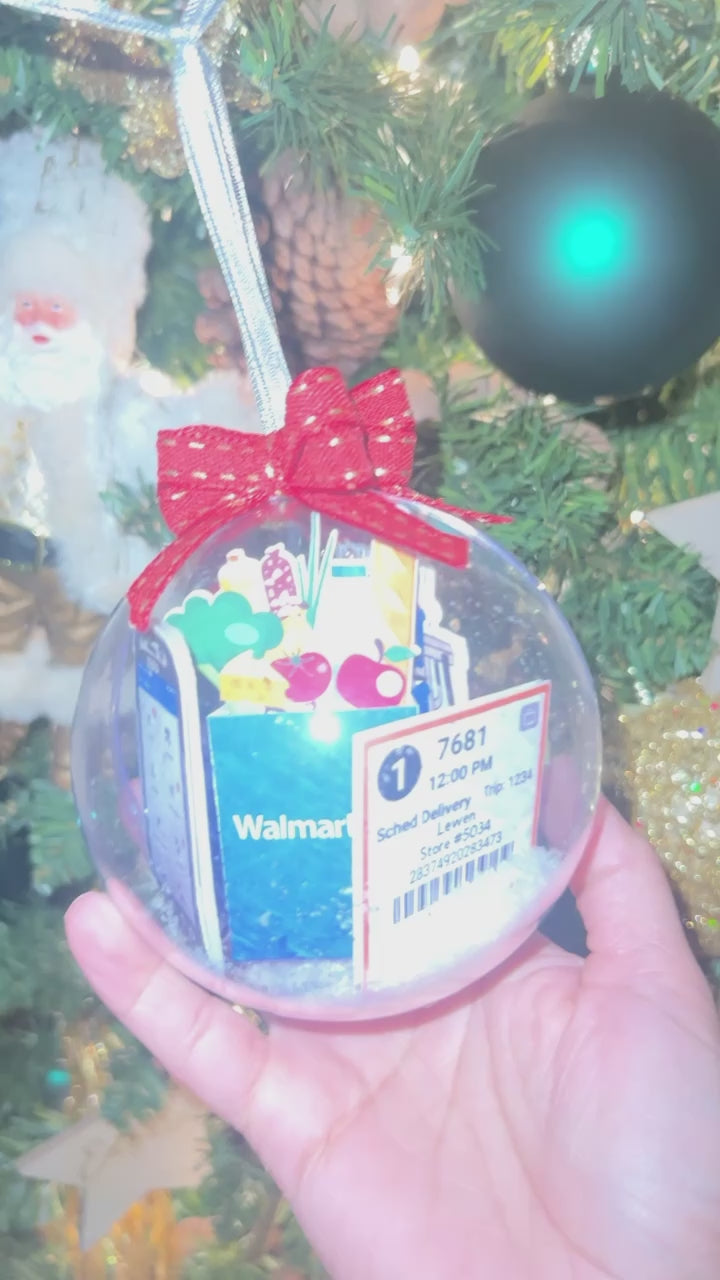Walmart OGP Christmas Ornament – Personal Shopper Ornament with Custom Name – Grocery & Delivery Ornament